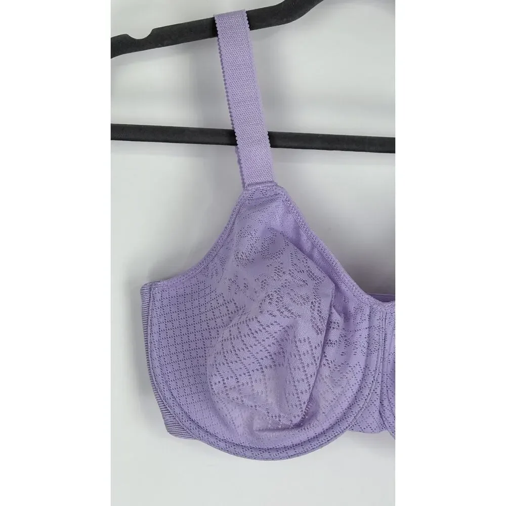 Wacoal Visual Effects Minimizer Bra Pastel Lilac Womens Size 32G New Wired
